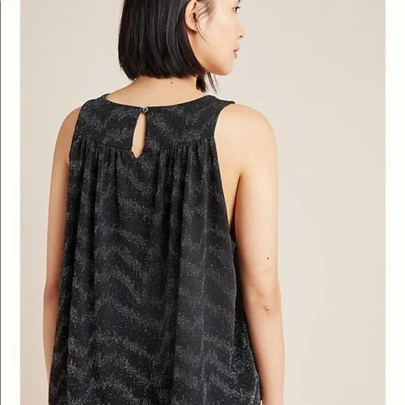 Anthropologie Carly Shimmer Tank Top Medium - Picture 3 of 8